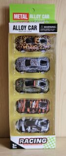 Obrázek z Auto vzory zvířat kovové zpětné natažení 7cm 5 ks 